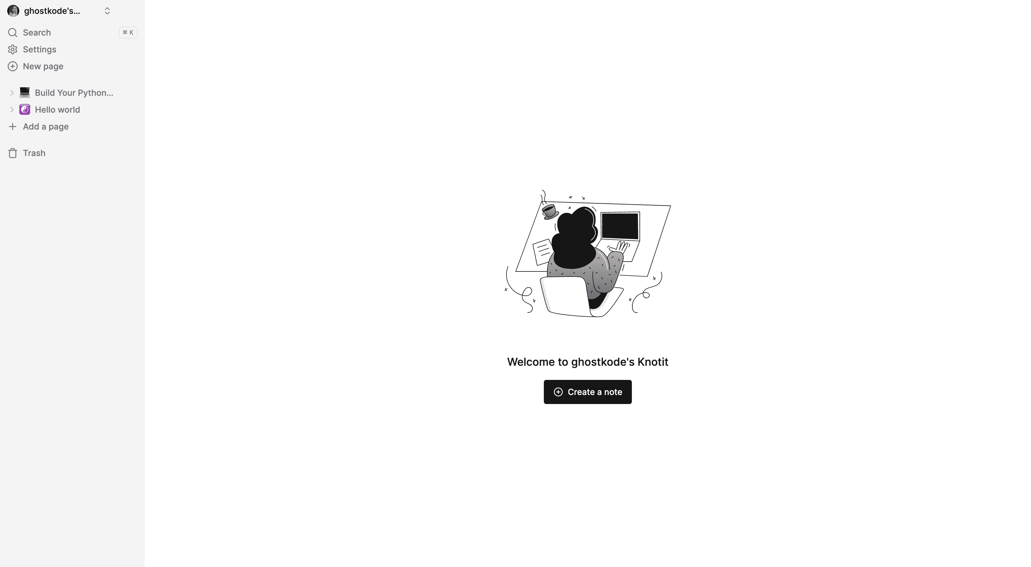 Dashboard page