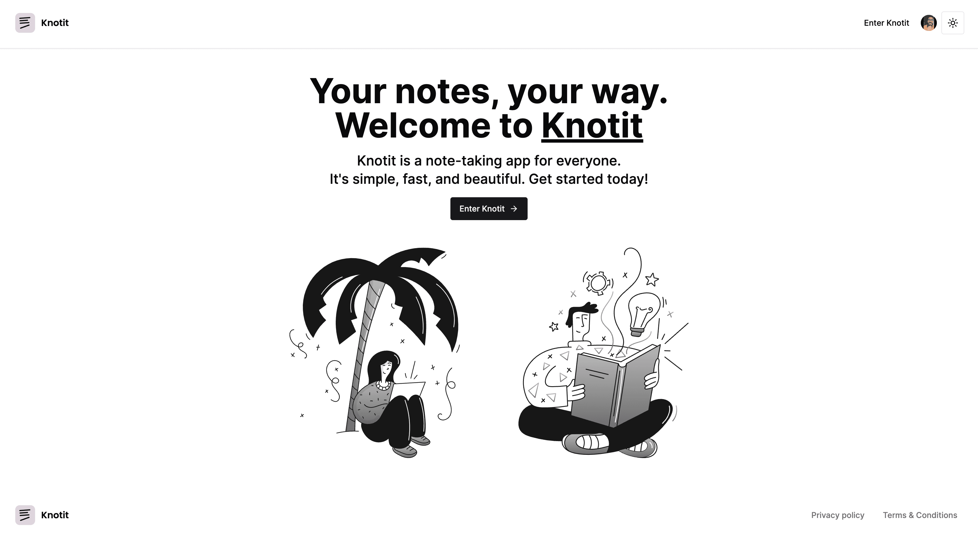 Landing page
